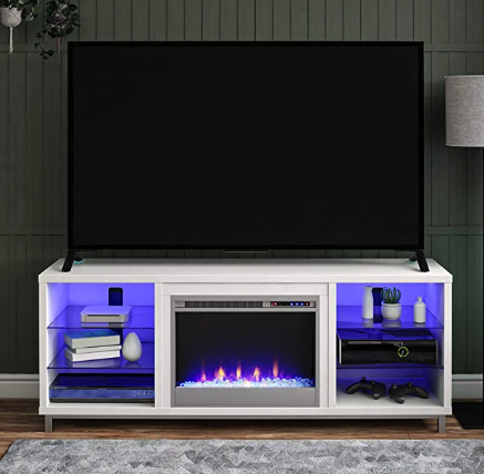 Ameriwood Home Fireplace TV Stand with LED Lights