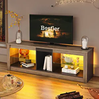Bestier Entertainment Center LED TV Stand