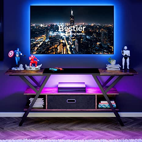 Bestier Led TV Stand with Led Lights