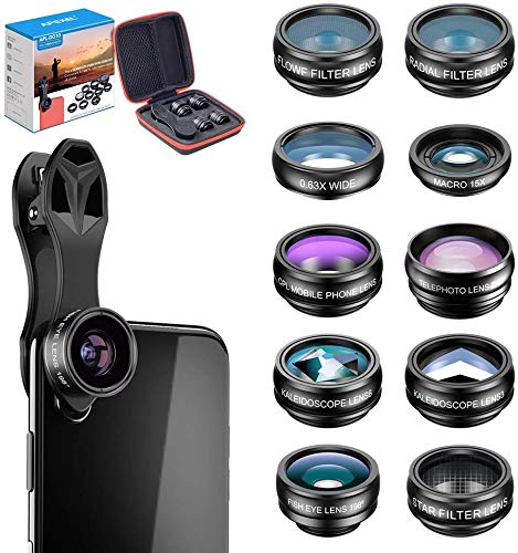 apexel 10 in 1 phone camera lens kit wide