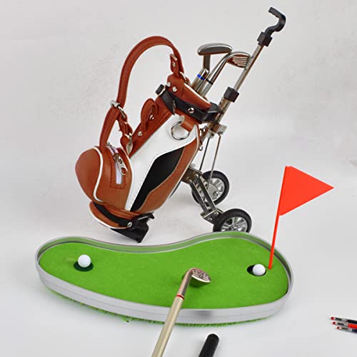dual purpose golf gift golf pen holder with 3 pieces golf pen setoffice desk