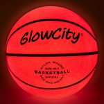glowcity glow in the dark size 7 basketball for teen boy glowing red basket