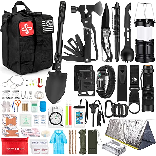 survival kit 250pcs survival gear first aid kit with molle system compatible