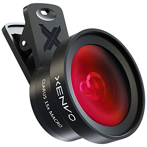 xenvo pro lens kit for iphone and android macro and wide angle lens with led