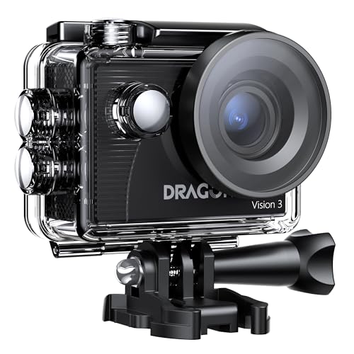 dragon touch action camera 4k 20mp 30fps 100ft waterproof underwater camera