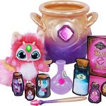 magic mixies magical misting cauldron with interactive 8 inch pink plush toy