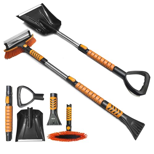 4 in 1 ice scraper and snow brush with squeegeedetachable snow shovel 42