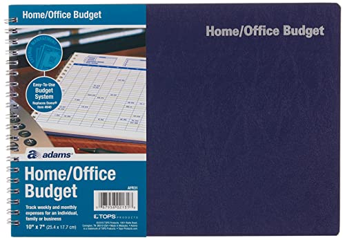 adams home office budget book weeklymonthly format 10 x 7 inches white