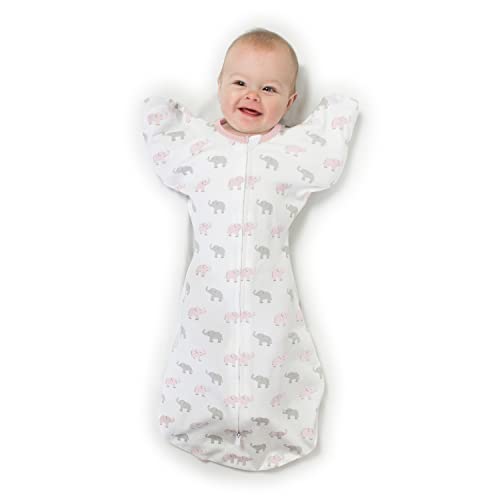 amazing baby transitional swaddle sack with arms up half length sleeves and