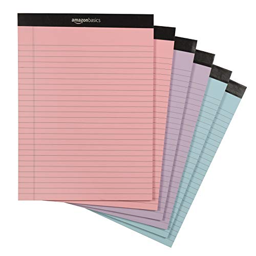 amazon basics wide ruled 85 x 1175 inch 50 sheet lined writing note pad