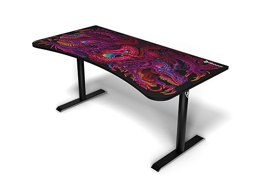 arozzi arena special edition ultrawide curved gaming and office desk with