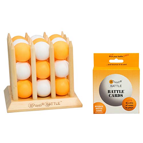 bounce battle wood edition game set with 36 battle cards an addictive game