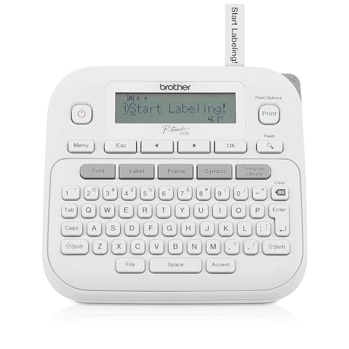 brother p touch label maker ptd220 thermal inkless printer for home