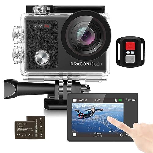 dragon touch 4k underwater hd action camera vision 3 pro touch screen 20mp