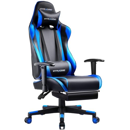 gtracing footrest ergonomic computer game desk reclining gamer chair seat
