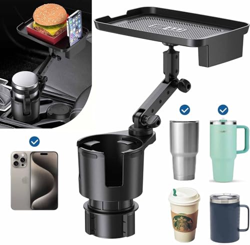 large cup holder with tray for tumbler with handlecar food tray for eating