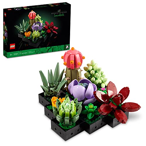 lego icons succulents artificial plant set for adults mothers day