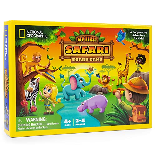 national geographic my first safari board game for kids 4 6 animal game for