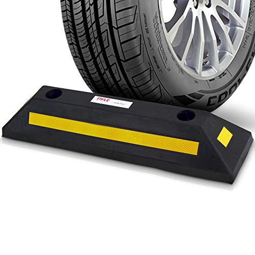 pyle curb garage vehicle floor stopper for parking safety 1pc heavy duty