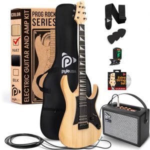 pyle prog rock eg series electric guitar with amp kit 39 full size with