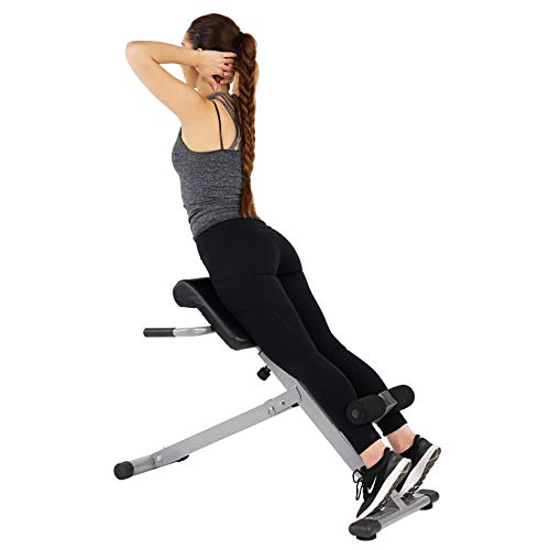 sunny health fitness 45 degree hyperextension roman chair with adjustable