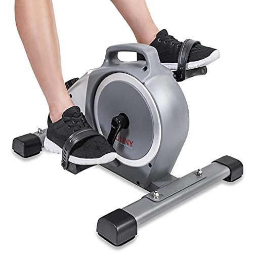 sunny health fitness magnetic under desk mini exercise cycle bike dual