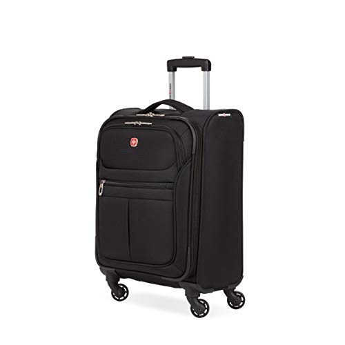 swissgear 4010 softside luggage with spinner wheels black carry on 18 inch