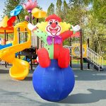6 ft tall circus clown on ball garden decorations air blow up home yard lawn