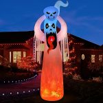 domkom 12 ft halloween inflatable decorations giant terrible spooky ghost