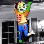joiedomi 5 ft halloween inflatable climbing zombie decor with built in leds