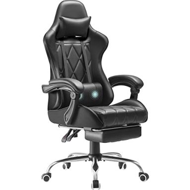 MoNiBloom Gaming Chair with Footrest High Back Video Game Chair
