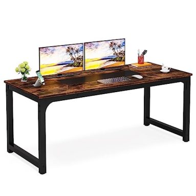 LITTLE TREE 70.9″ Large Computer Desk Home Office Desk
