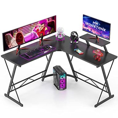 Mr IRONSTONE L Shaped Gaming Desk Corner Computer Desk